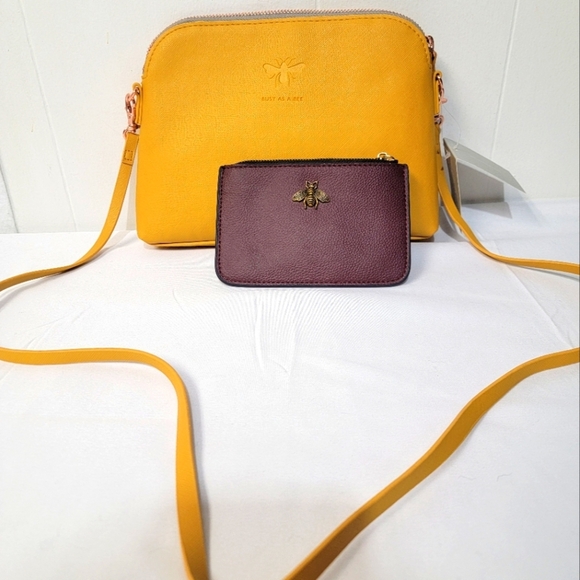Sophia Allport Bees Collection Mini Shoulder Bag With AnnabelZ Coin Purse - Picture 1 of 14